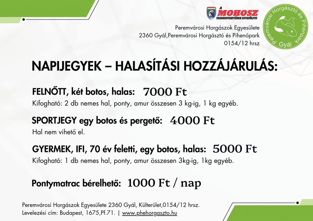 Napijegyek_kiírás