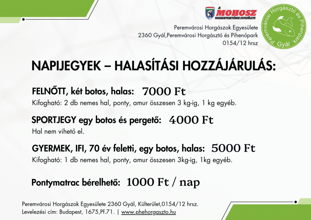 Napijegyek_kiírás